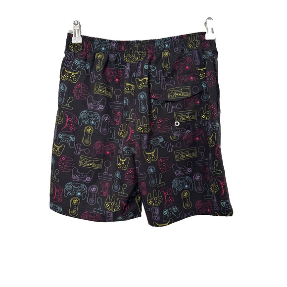 Lucowee Boys Large Swim Shorts Trunks Video Game Controllers Beach Surf Resort - Picture 3 of 7